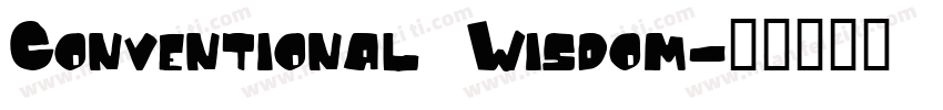 Conventional Wisdom字体转换